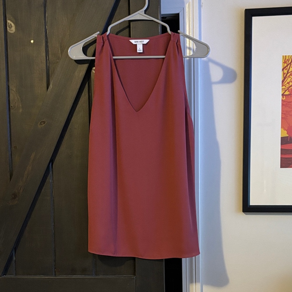 Nine West Sleeveless Top in Rose Pink